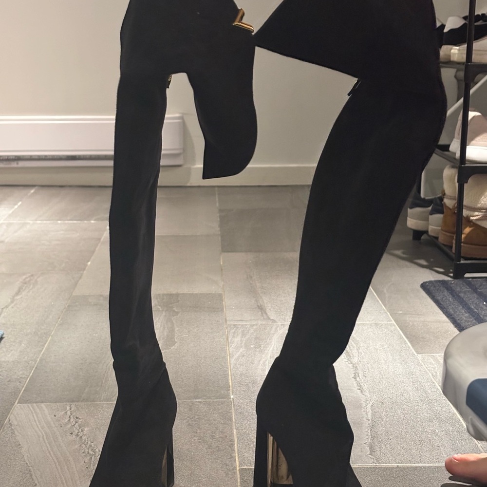 Louis Vuitton Black Over-the-Knee Boots
